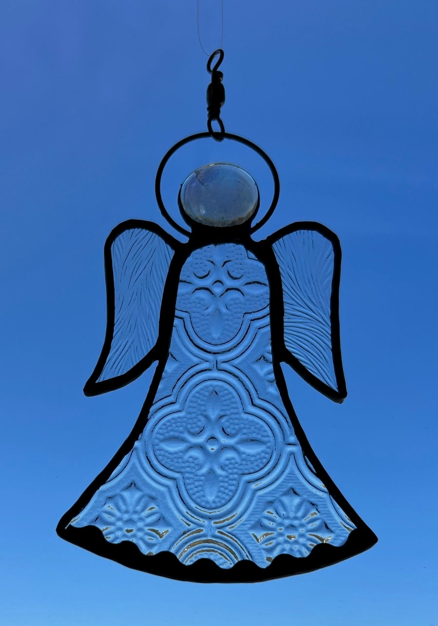 Clear Glass Angel Sun Catcher