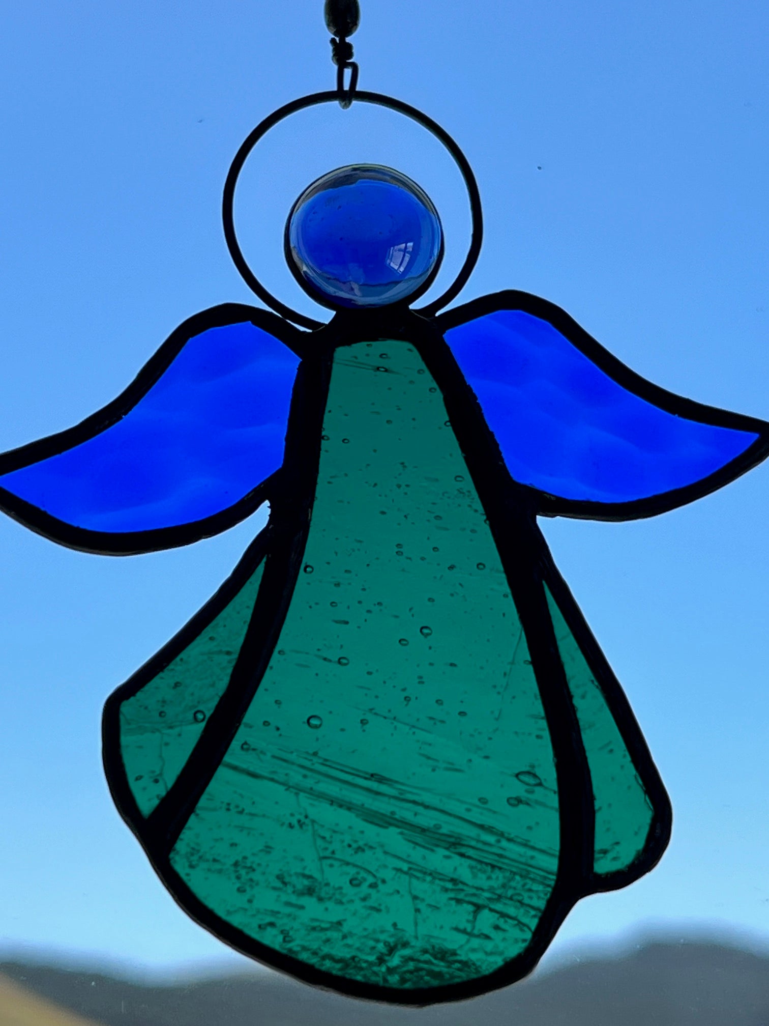 Stained Glass Coloured Angel