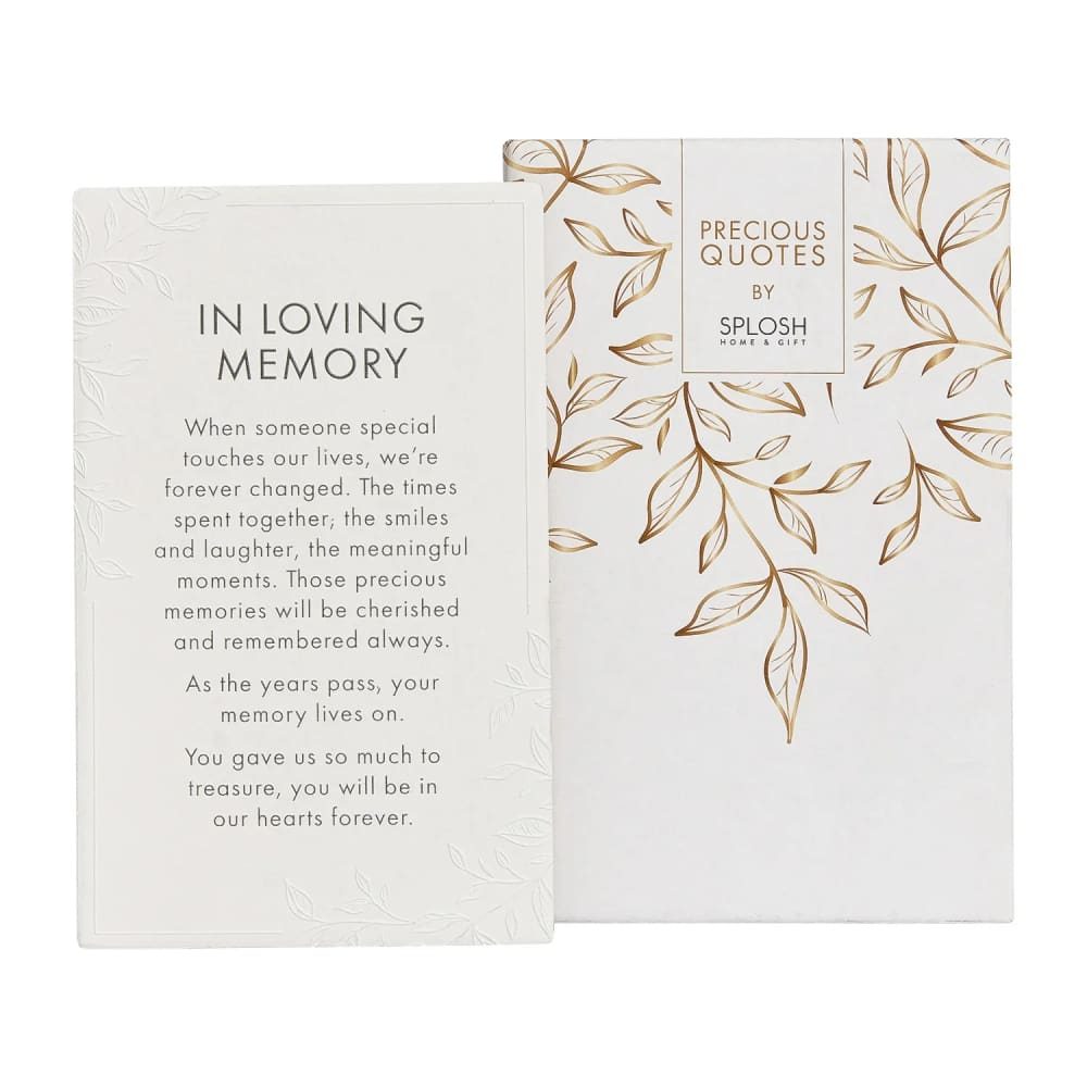 Splosh In Loving Memory Precious Quote Plaque