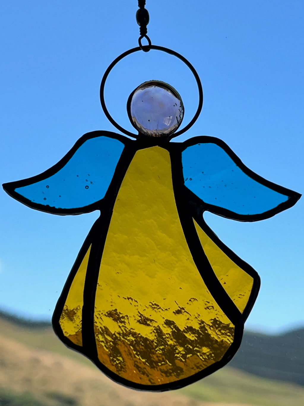Stained Glass Coloured Angel